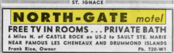 North Gate Motel - June 1962 Ad